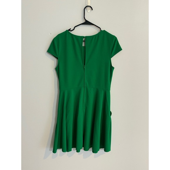 B. Darlin Green Fit & Flare Dress Pockets‎ Party Cocktail Career Size 13/14 - Picture 4 of 5